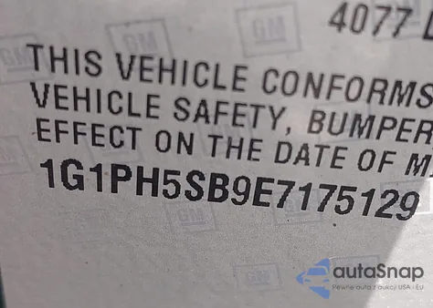 2014 Chevrolet Cruze Eco Auto z USA, uszkodzony, nr VIN 1G1PH5SB9E7175129